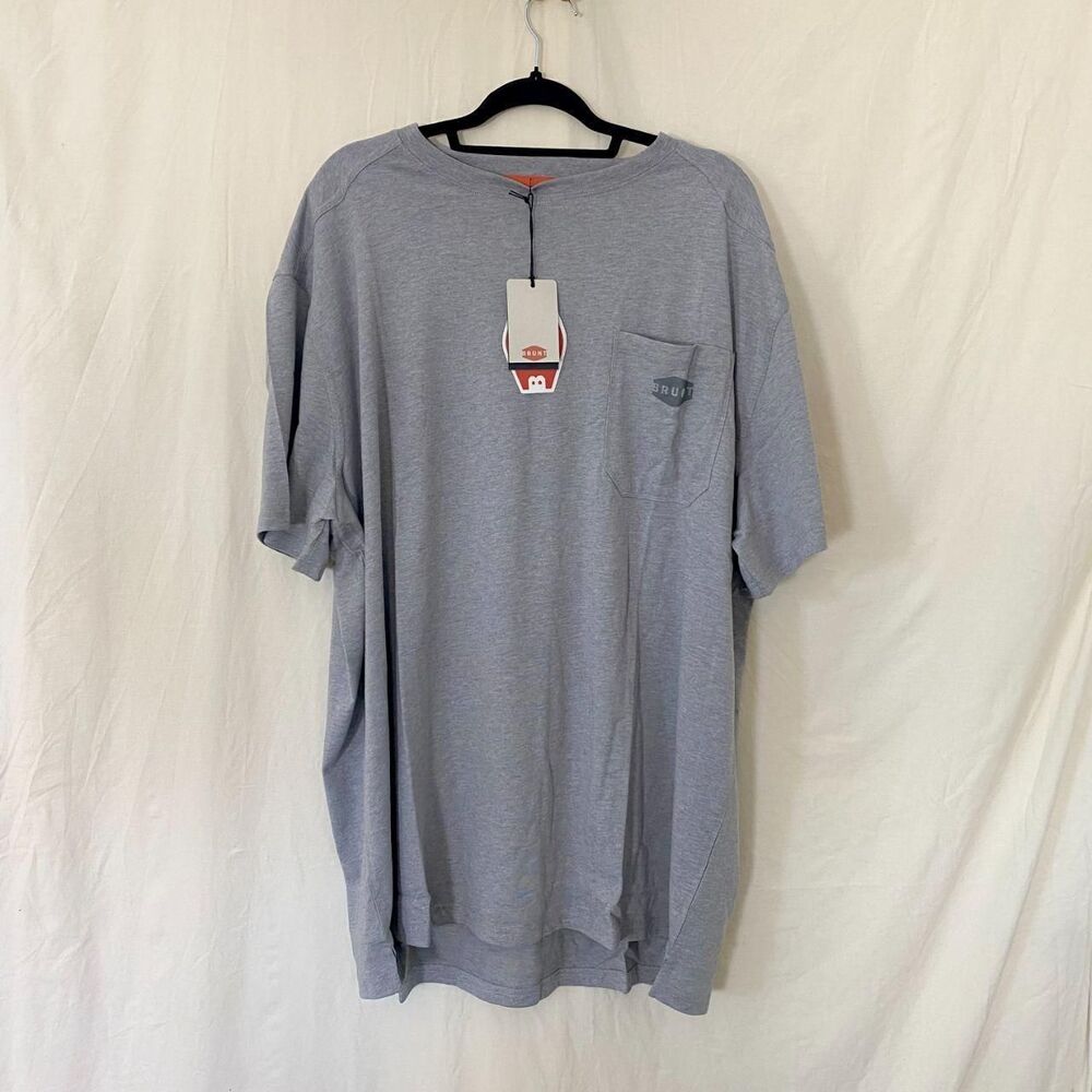 NWT Brunt Short Sleeve Pocket Tee Men’s Workwear T-Shirt Grey Size 3X Large